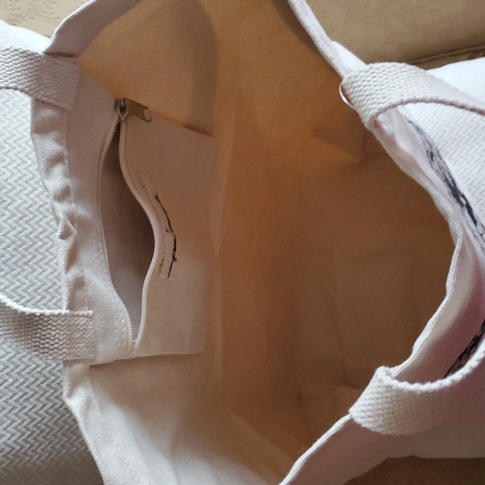 Free People Going Places Graphic Heart Canvas Tote NWOT - Picture 8 of 15